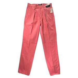 NWT Vtg Polo Ralph Lauren Mens Pleated Jeans 32x36 Retro Coral Pink Cotton USA